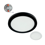 Светильник светодиодный с регулируемым креплением, круг, 4000K, IP20, алюминий, черный/белый. Мощность 10-18W (565-1260Lm) 120°